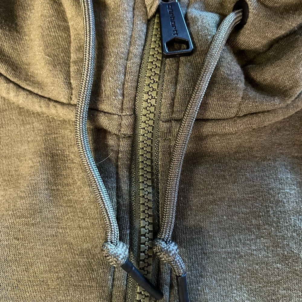 Carhartt Force Olive Relaxed Fit Hoodie Men’s Large Tall - Picture 7 of 8